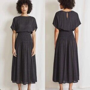 Apiece Apart Mana Charcoal Midi Dress Women's Size Small